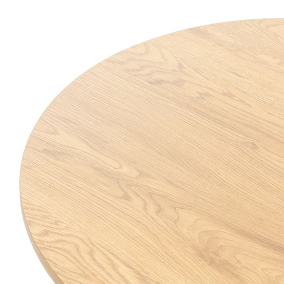 Couchtisch Remigio 80 cm, rund mit Lamellen, Eiche