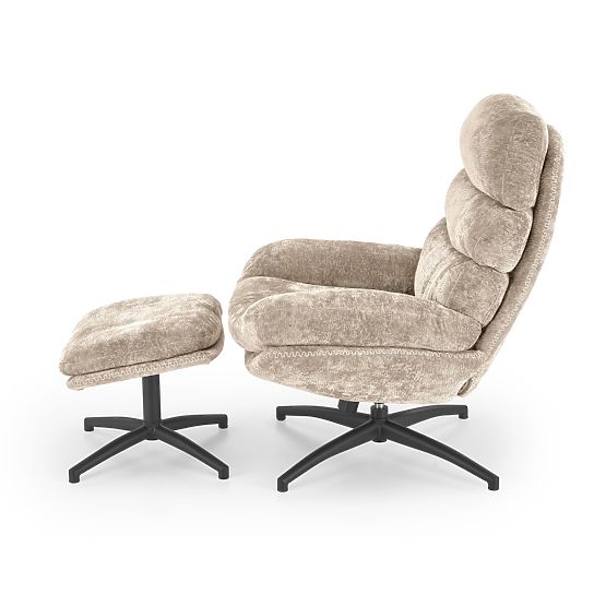 DARIO Relaxsessel mit Fußstütze und Schaukelmechanismus, beige (1p=1Stk)