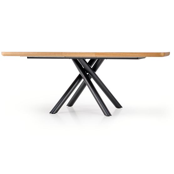 DERRICK ausziehbarer Tisch Natur Eiche / Schwarz (2p=1 Stück)