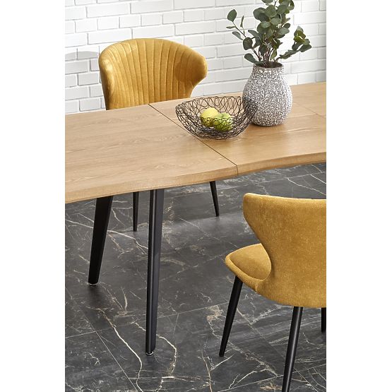 DICKSON 2 ausziehbarer Tisch 150-210/90 cm, Platte - natur, Beine - schwarz (2p=1Stk)
