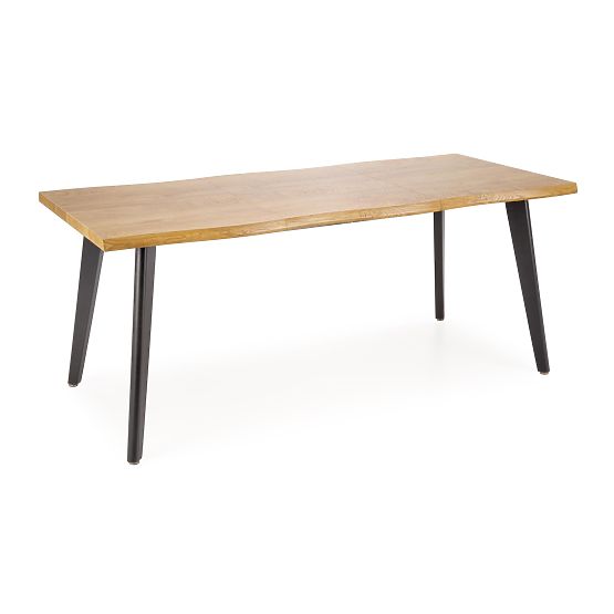 DICKSON 2 ausziehbarer Tisch 150-210/90 cm, Platte - natur, Beine - schwarz (2p=1Stk)