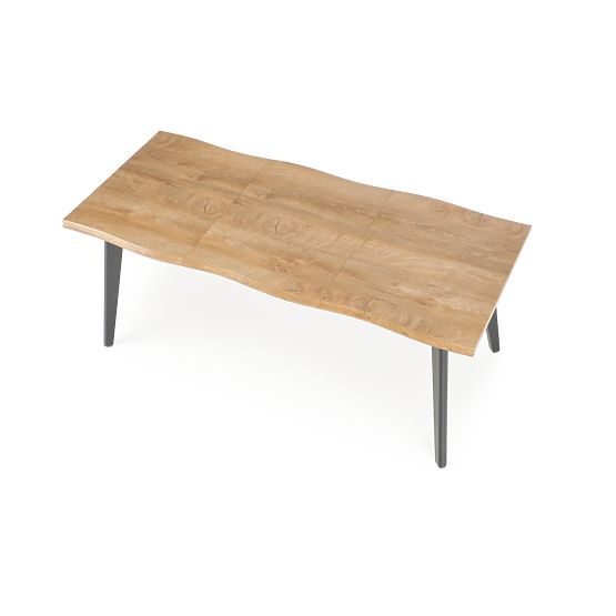 DICKSON 2 ausziehbarer Tisch 150-210/90 cm, Platte - natur, Beine - schwarz (2p=1Stk)
