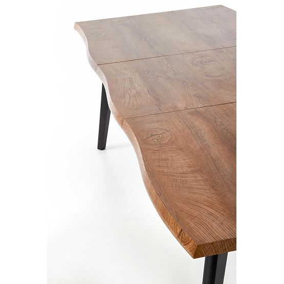 DICKSON ausziehbarer Tisch 120-180/80 cm, Platte - natur, Beine - schwarz (2p=1Stk)