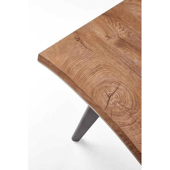 DICKSON ausziehbarer Tisch 120-180/80 cm, Platte - natur, Beine - schwarz (2p=1Stk)