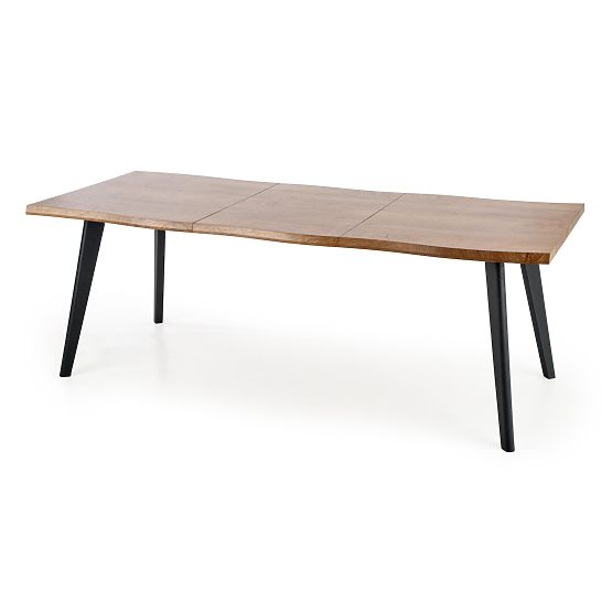 DICKSON ausziehbarer Tisch 120-180/80 cm, Platte - natur, Beine - schwarz (2p=1Stk)
