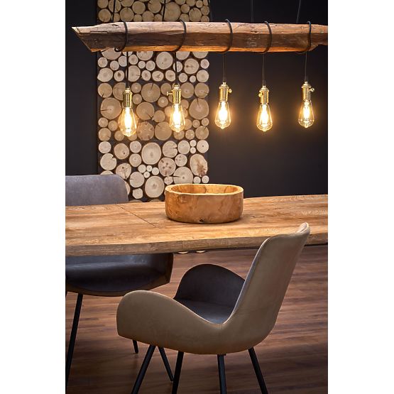 DICKSON ausziehbarer Tisch 120-180/80 cm, Platte - natur, Beine - schwarz (2p=1Stk)