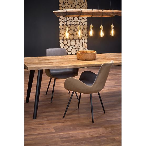 DICKSON ausziehbarer Tisch 120-180/80 cm, Platte - natur, Beine - schwarz (2p=1Stk)