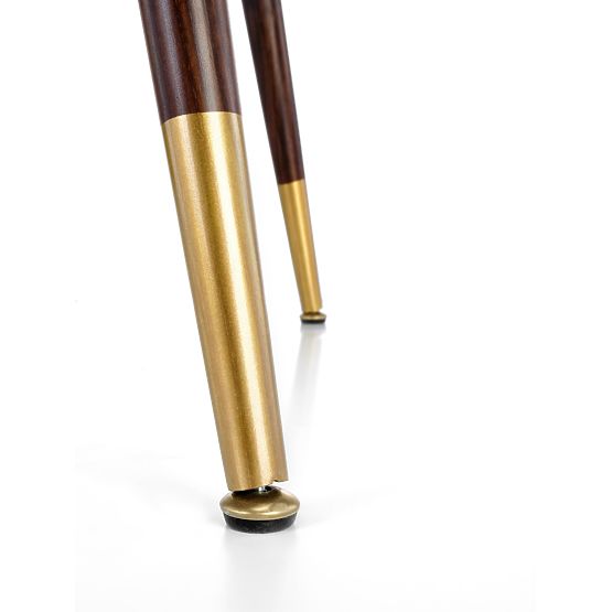 DOMENICO Tischplatte - Nussbaum, Beine - Nussbaum / Gold (2p=1Stk)