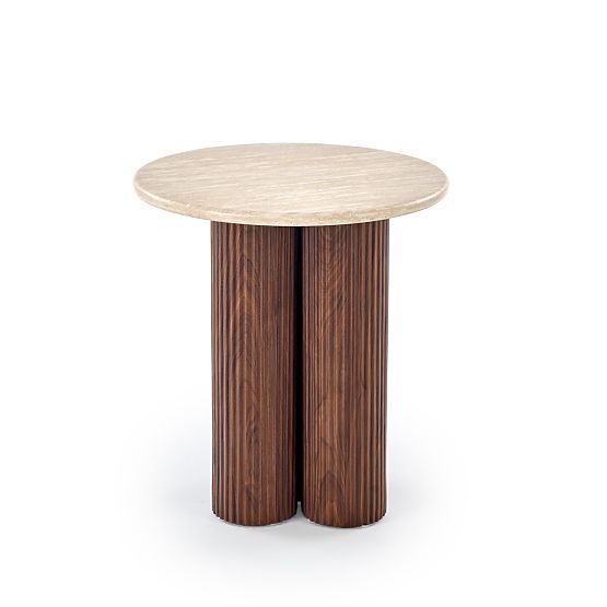 DOROTEA_S Konferenztisch Travertin / Nussbaum (2p=1Stk)