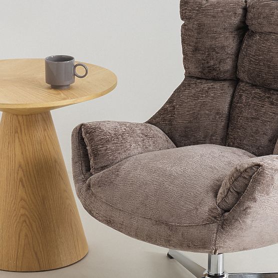 Drehstuhl Bolzano, braungrau/chrombeine