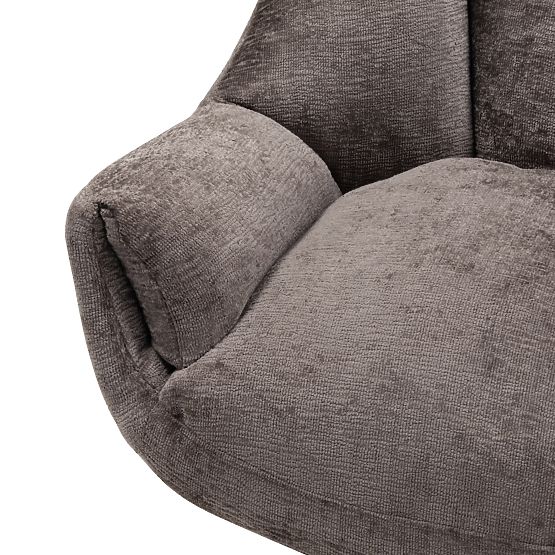 Drehstuhl Bolzano, braungrau/chrombeine