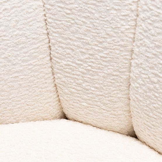 Drehstuhl Casablanca weiß, Bouclé