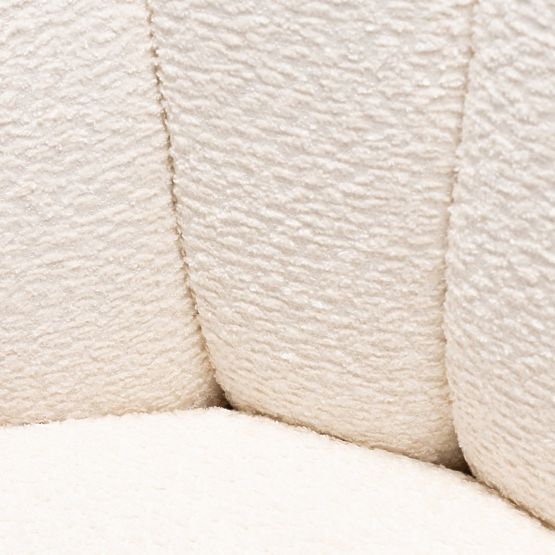 Drehstuhl Casablanca weiß, Bouclé