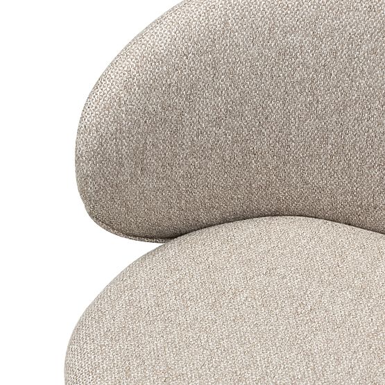 Drehstuhl Chamil beige-grau, abgerundet