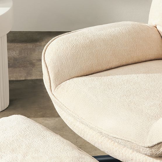 Drehstuhl mit Fußstütze Verano beige