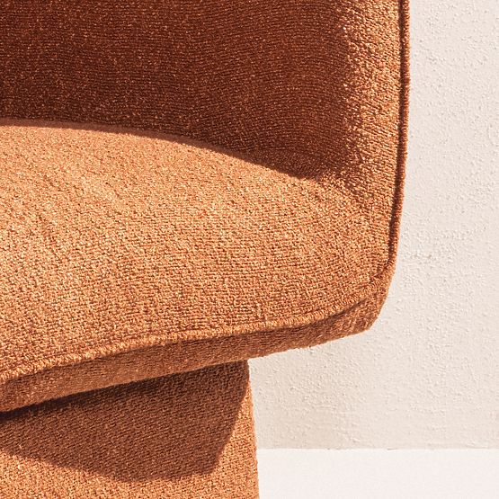 Drehstuhl One Kupfer, Bouclé