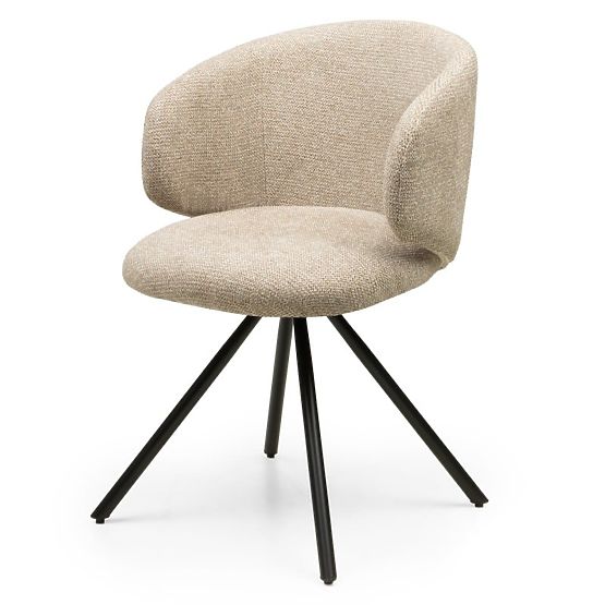 Drehstuhl Pearl Mokka, schwarze Beine