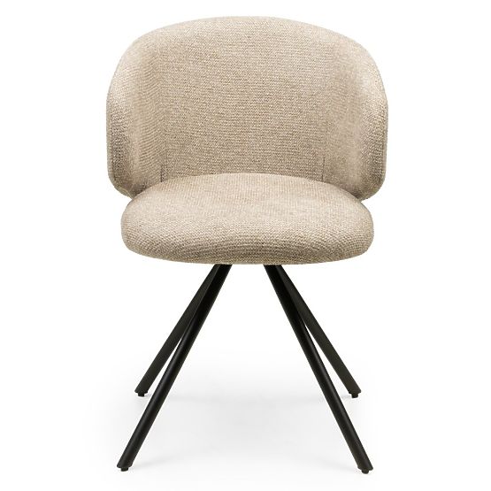 Drehstuhl Pearl Mokka, schwarze Beine