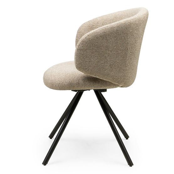 Drehstuhl Pearl Mokka, schwarze Beine