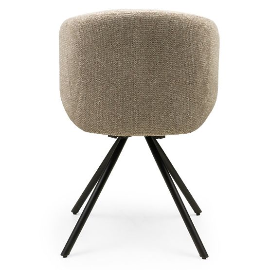 Drehstuhl Pearl Mokka, schwarze Beine
