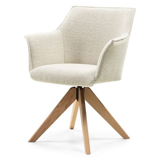 Drehstuhl Positano creme, Eiche