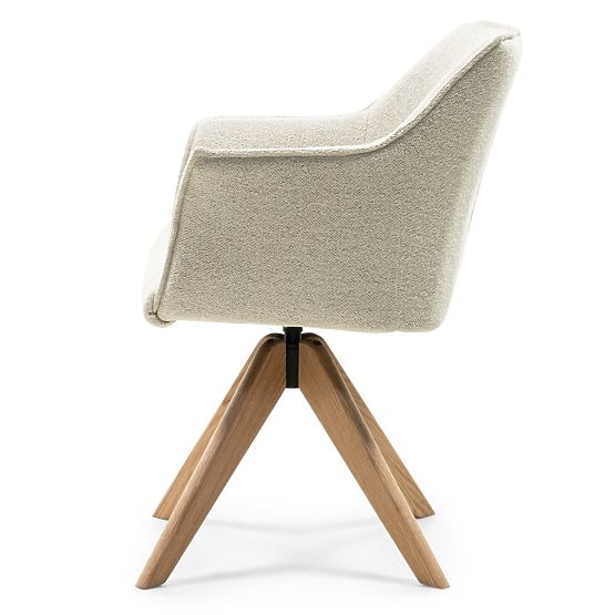 Drehstuhl Positano creme, Eiche