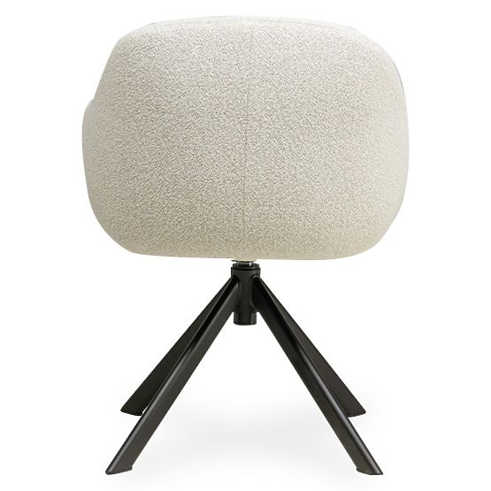 Drehstuhl Santos beige-creme/schwarze Beine