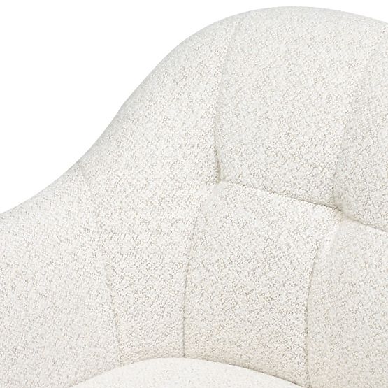 Drehstuhl Santos beige-creme/schwarze Beine