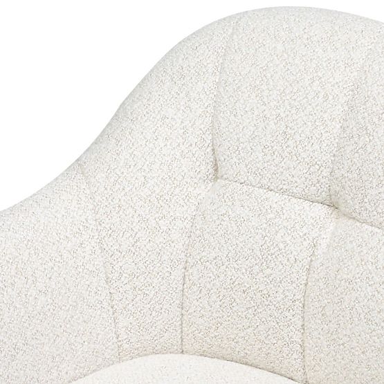Drehstuhl Santos beige-creme/schwarze Beine