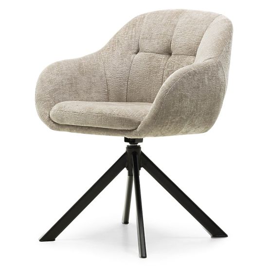Drehstuhl Santos hellbeige/schwarze Beine