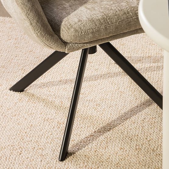 Drehstuhl Santos hellbeige/schwarze Beine