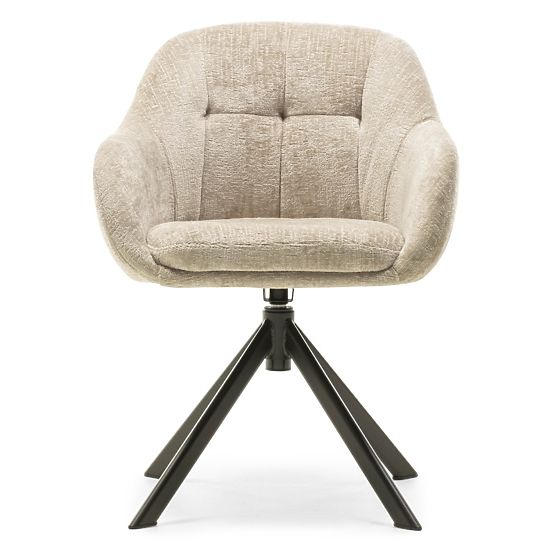 Drehstuhl Santos hellbeige/schwarze Beine