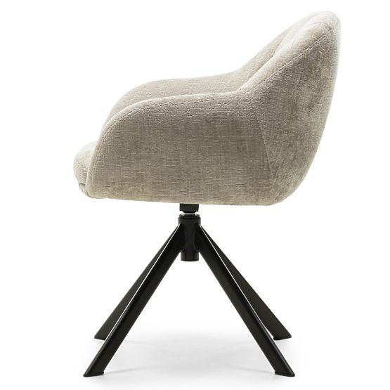 Drehstuhl Santos hellbeige/schwarze Beine