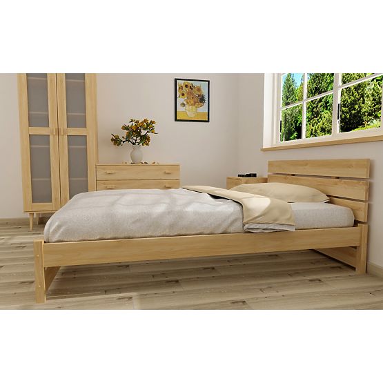 Holzbett Max 200 x 90 cm - Kiefer