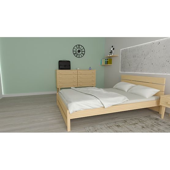 Holzbett Max 200 x 90 cm - Kiefer