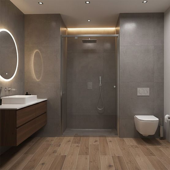 Duschabtrennung Rea Primo Swing 100 Chrom