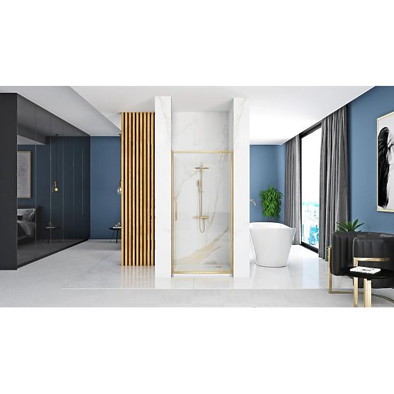 Duschabtrennung REA Rapid Swing 100 GOLD GEBÜRSTET
