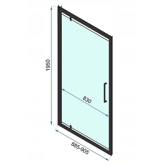 Duschabtrennung REA Rapid Swing 90 GOLD GEBÜRSTET