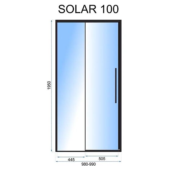 Duschabtrennung SOLAR GOLD 100