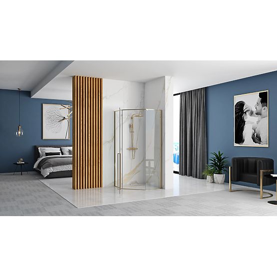 Duschkabine Rea DIAMOND 100x100 GOLD