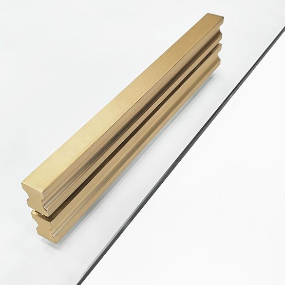 Duschkabine REA Montana Gebürstetes Gold 140x90