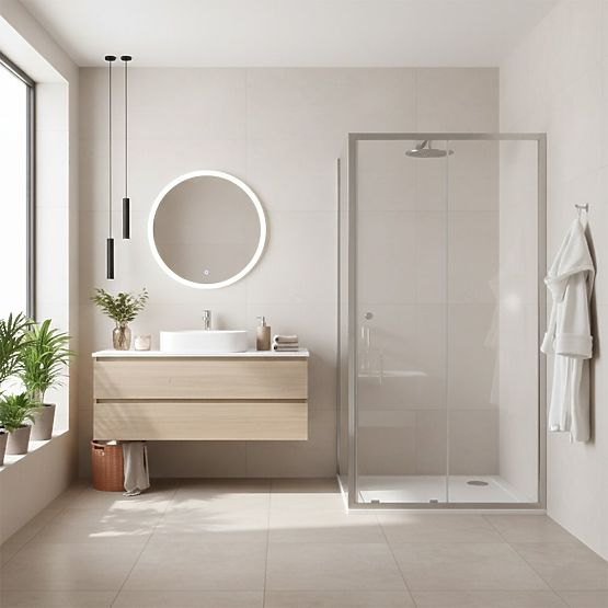 Duschkabine Rea Primo Slide 100x70 Chrom