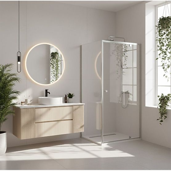 Duschkabine Rea Primo Swing 90x70 Chrom