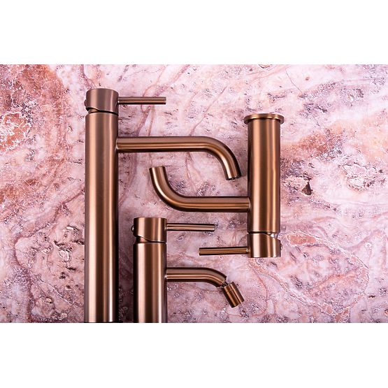 Duschset mit Thermostat Rea Lungo Gebürstetes Kupfer