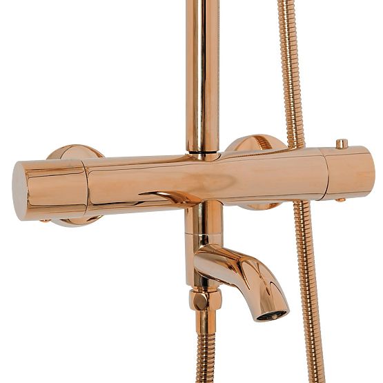 Duschset mit Thermostat Rea Lungo Kupfer