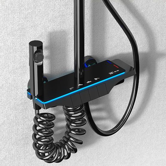 Duschset REA Savio mit LED-Display Schwarz