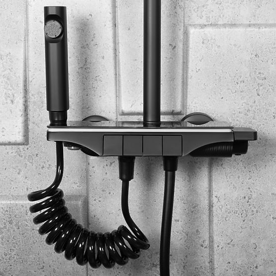 Duschset REA Savio mit LED-Display Schwarz