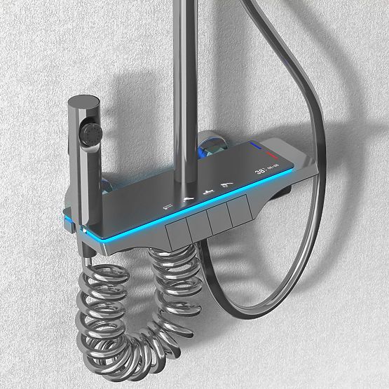 Duschset REA Savio mit LED-Display Titan