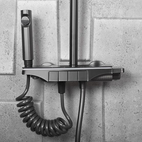 Duschset REA Savio mit LED-Display Titan