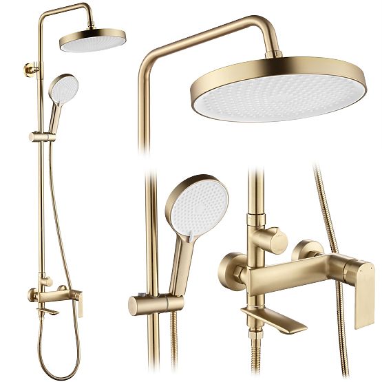 Duschset Rea Veneta Gebürstetes Gold